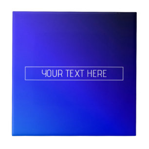 Moderne helderblauwe en paarse verloop-ombré tegeltje