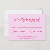 Moderne Heldere Kleurrijke Retro Leuke Funky Bruil RSVP Kaartje (Voorkant)