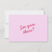 Moderne Heldere Kleurrijke Retro Leuke Funky Bruil RSVP Kaartje (Achterkant)