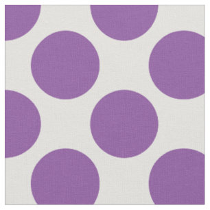 Moderne Heldere Paarse en Witte Grote Polka Dots Stof