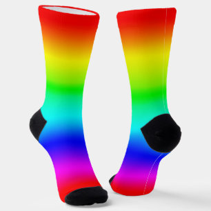 Moderne heldere regenbooggradiënt sokken