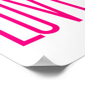 Moderne, heldere roze liefde poster (Hoek)