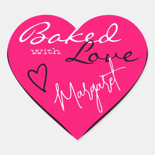 Moderne, heldere, witte vlek met liefdeshart hart sticker (Voorkant)