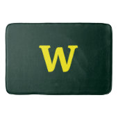 Moderne heldergele initialen letters badmat (Voorkant)