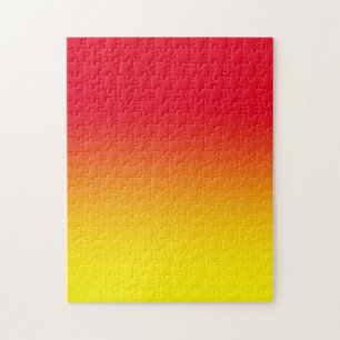 Moderne helderrode en gele ombre legpuzzel