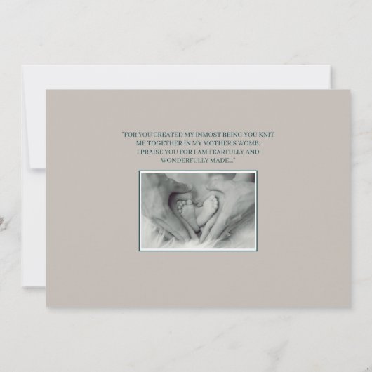 Moderne Hello World Script Baby Faire-part de nais (Dos)