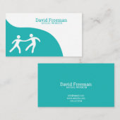 Moderne Help Blue en White Social Work Visitekaartje (Voorkant / Achterkant)