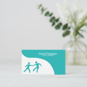 Moderne Help White en Blue Social Work Visitekaartje (Staand voorkant)