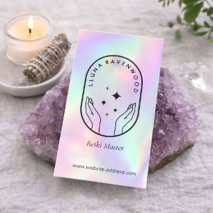 Moderne Hemelse Reiki Meester Genezer Holografisch Visitekaartje