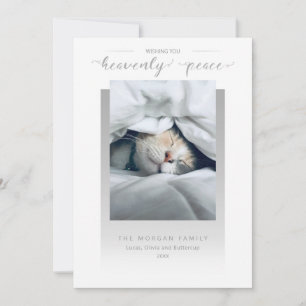 Moderne Hemelse Vrede Kalligrafie Foto Feestdagenkaart