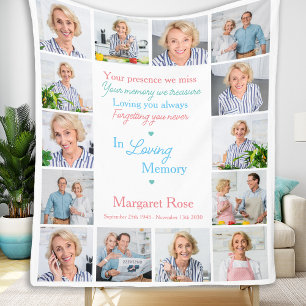 Moderne Herdenking 14 Fotocollage Memorial Fleece Deken