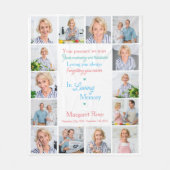 Moderne Herdenking 14 Fotocollage Memorial Fleece Deken (Voorkant)