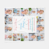 Moderne Herdenking 14 Fotocollage Memorial Fleece Deken (Voorkant (Horizontaal))