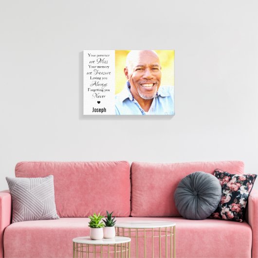 Moderne herdenking van marmeren Foto Keepslag Memo Canvas Afdruk (Insitu (Woonkamer))