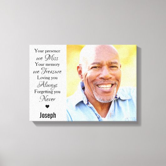 Moderne herdenking van marmeren Foto Keepslag Memo Canvas Afdruk (Voorkant)