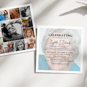 Moderne Herdenkings Collage Aandenken Kaart