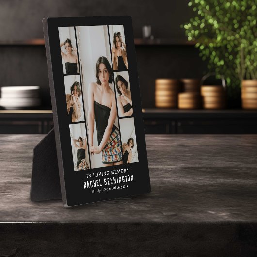 Moderne Herdenkings Tribute Foto Collage Fotoplaat