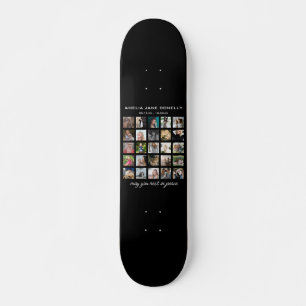 Moderne herdenkingscollage met 25 foto's skateboard