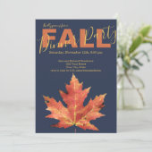 Moderne Herfst binnenpartij uitnodiging (Staand voorkant)