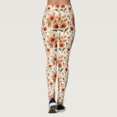 Moderne Herfst Bloemen Leggings (Achterkant)