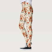 Moderne Herfst Bloemen Leggings (Links)