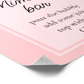 Moderne herfst bloemige stoffige roze mimosa bar poster (Hoek)