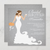 Moderne herfst Bride Wine Bridal Shower Invitation Kaart (Voorkant / Achterkant)