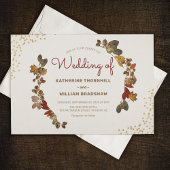 Moderne herfst bruiloft uitnodigingen