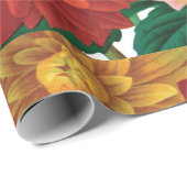 Moderne  herfst dahlias cadeaupapier (Rol Hoek)