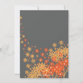 Moderne Herfst Floral Bridal Shower Kaart (Achterkant)