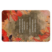 Moderne Herfst Floral Save the Date Magneet (Horizontaal)