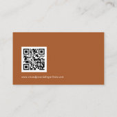 Moderne herfst Florals QR Code Weddenschap Online  Informatiekaartje (Achterkant)