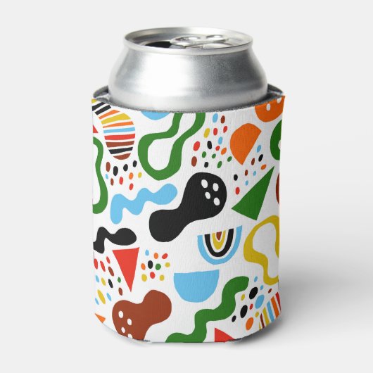 Moderne herfst: geometrische vormen Abstract. Blikjeskoeler (Blikje Voorkant)