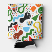 Moderne herfst: geometrische vormen Abstract. Blikjeskoeler (Voorkant)