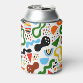 Moderne herfst: geometrische vormen Abstract. Blikjeskoeler (Blikje Achterkant)