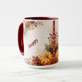 Moderne herfst gouden thanksgiving collectie mok