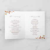 Moderne Herfst Greenery Geometric Rustic Wedding Programma (Binnen)
