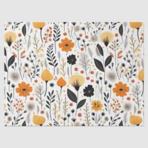Moderne herfst Herfst Boho Botanische Bloemen Tissuepapier