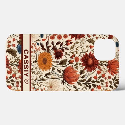 Moderne herfst Herfst Botanische Bloemen Case-Mate iPhone Case (Achterkant (horizontaal))