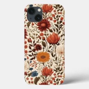 Moderne herfst Herfst Botanische Bloemen iPhone 13 Hoesje