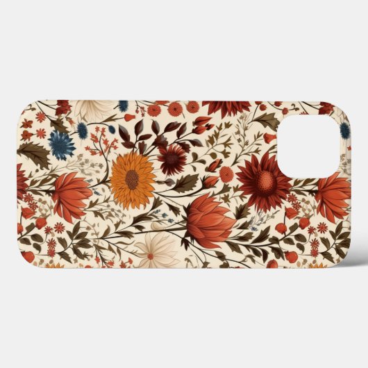 Moderne herfst Herfst Botanische Bloemen Case-Mate iPhone Case (Achterkant (horizontaal))
