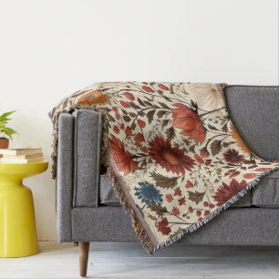 Moderne herfst Herfst Botanische Bloemen Deken