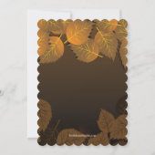 Moderne Herfst - herfst Leaf Bridal Shower-uitnodi Kaart (Achterkant)