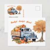 Moderne herfst, herfst, pompoen, Thanksgiving Briefkaart (Voorkant / Achterkant)