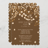 Moderne Herfst Herfstblad Baby shower Uitnodiging (Voorkant / Achterkant)