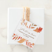 Moderne Herfst in liefdesherfst vertrekt weddensch Bedankjes Labels (In situ)