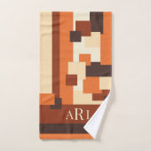 Moderne Herfst kleurenblok - Aangepast Bad Handdoek (Handdoek)