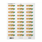 Moderne herfst laat retour adres label (Full Sheet)