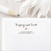 Moderne Herfst Leaf Waterverf Return Address Label (Insitu)