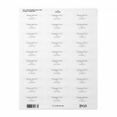 Moderne Herfst Leaf Waterverf Return Address Label (Full Sheet)